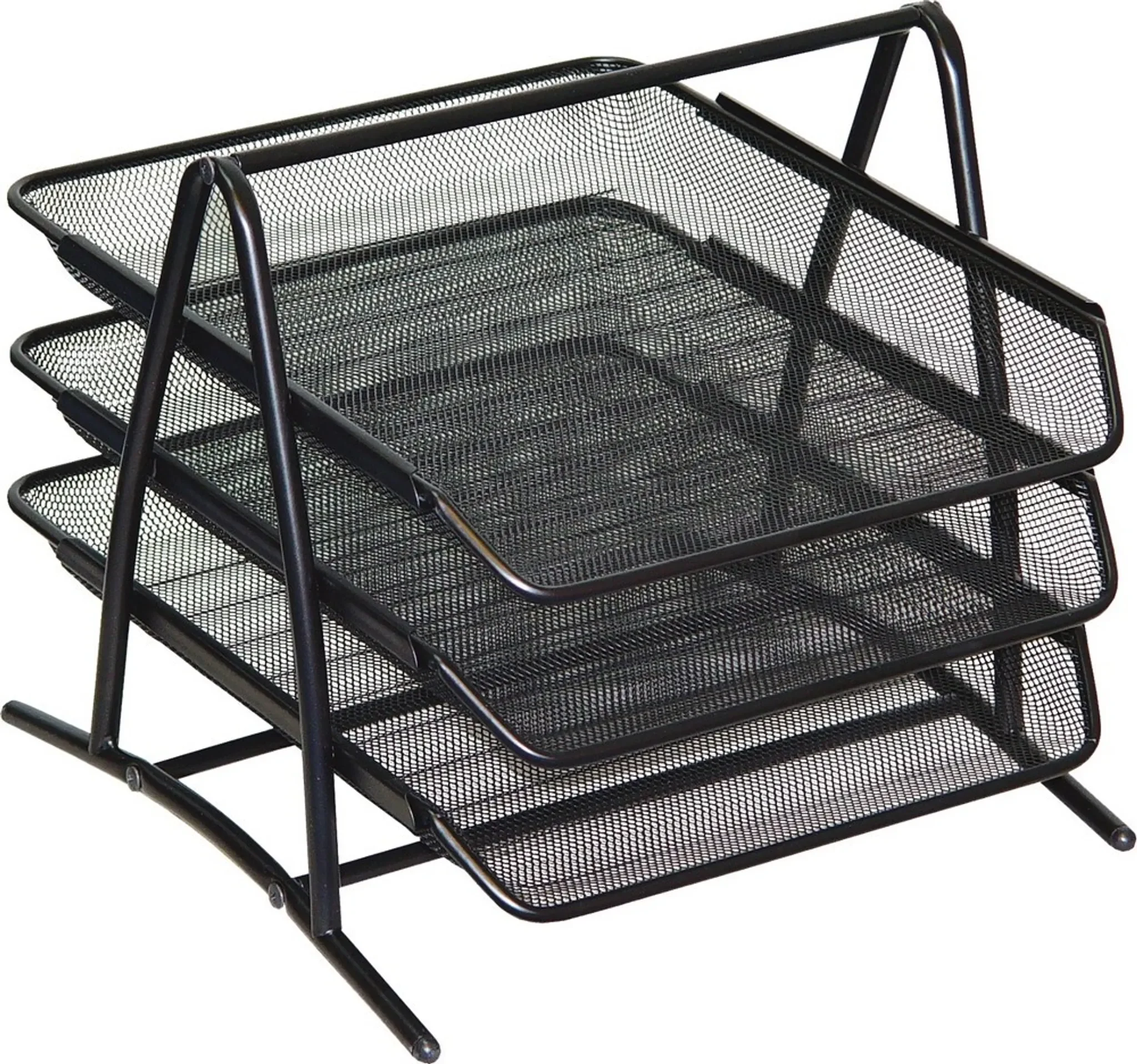 D.RECT Metall-Ablagefächer 7610 – 3-fach Dokumenten-Organizer A4