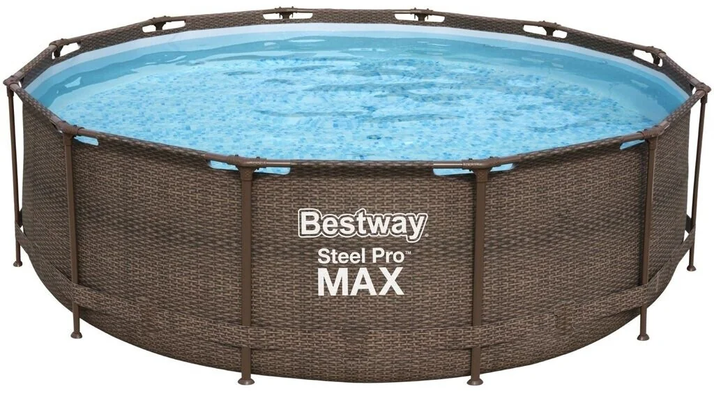 Bestway Steel Pro MAX Aufstellpool Frame Pool 366 x 100 cm Rattan