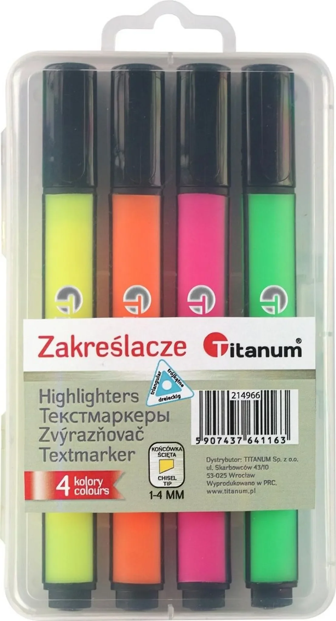 Dreieckige Textmarker – 4 Farben, ergonomisch & intensiv