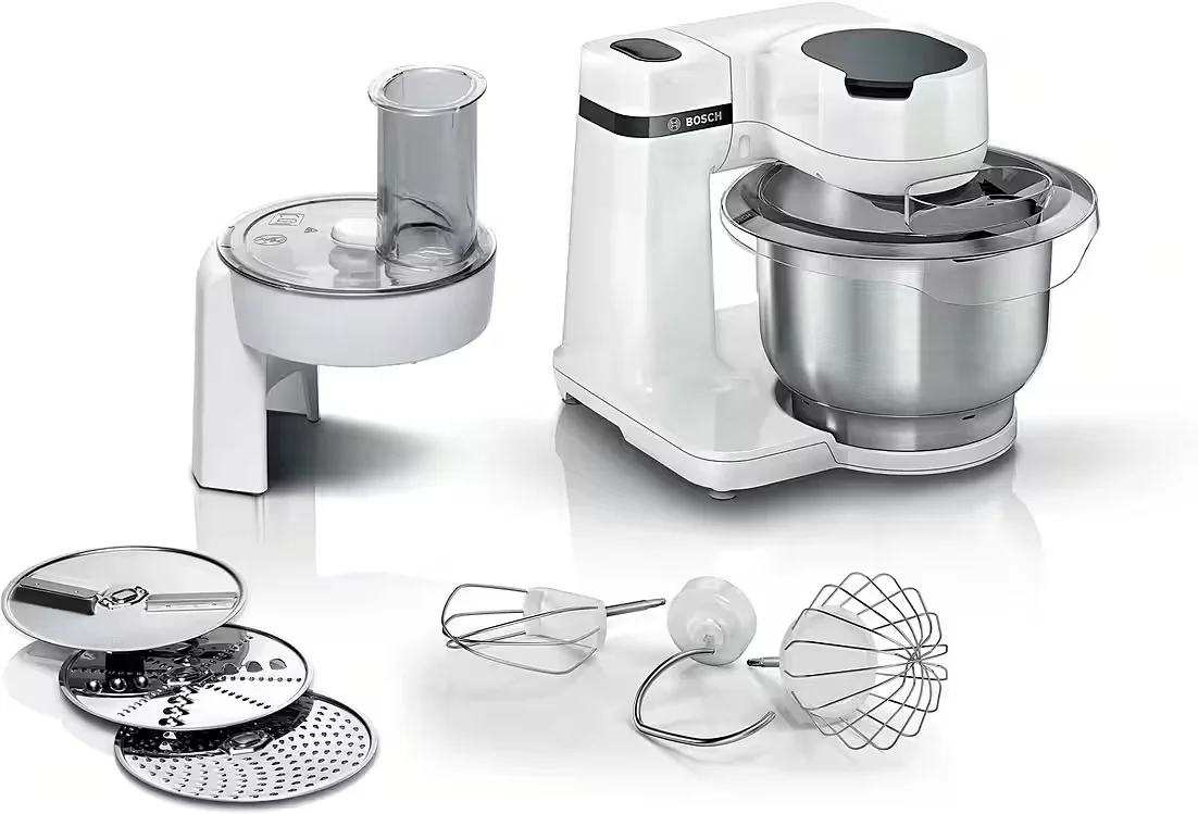 Küchenmaschine Serie 2 MUMS2EW01, Edelstahlschüssel, Durchlaufschnitzler, Deckel
